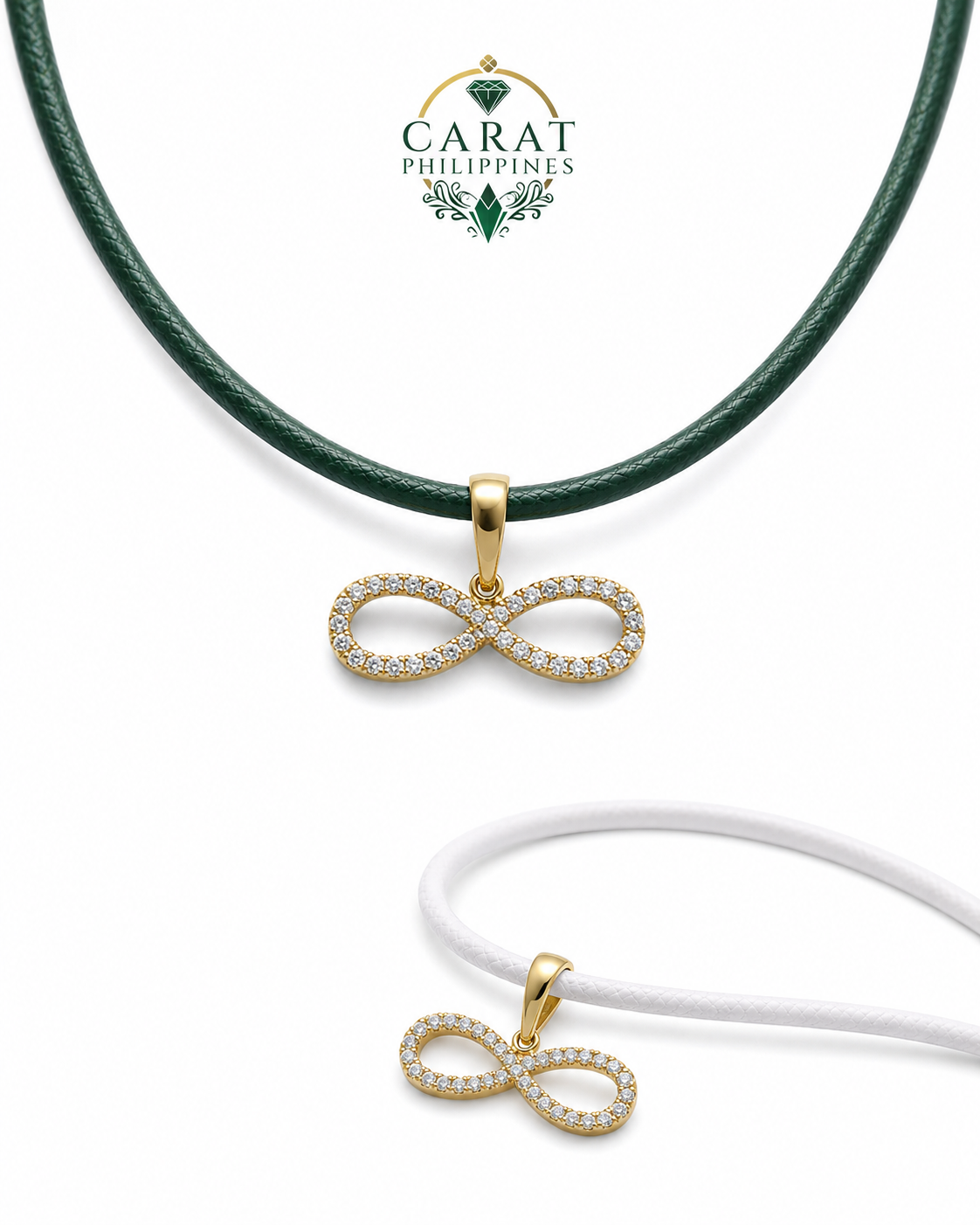 Eternity Pendant with Natural Diamonds in 18K