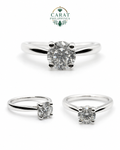 .80 Carat Round Cut Natural Diamond Solitaire Ring in 18K White Gold