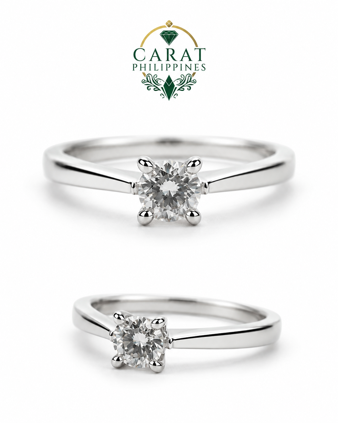 GIA Certified 0.25 Carat Round Natural Diamond Solitaire Ring in 14K White Gold