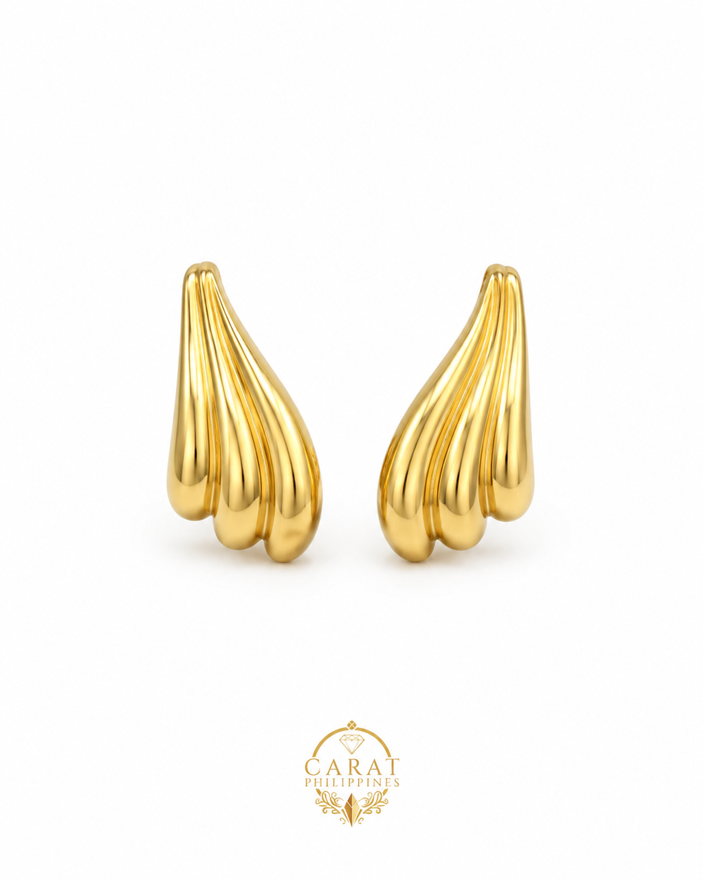 14K Sculpted Gold Fashion Earrings