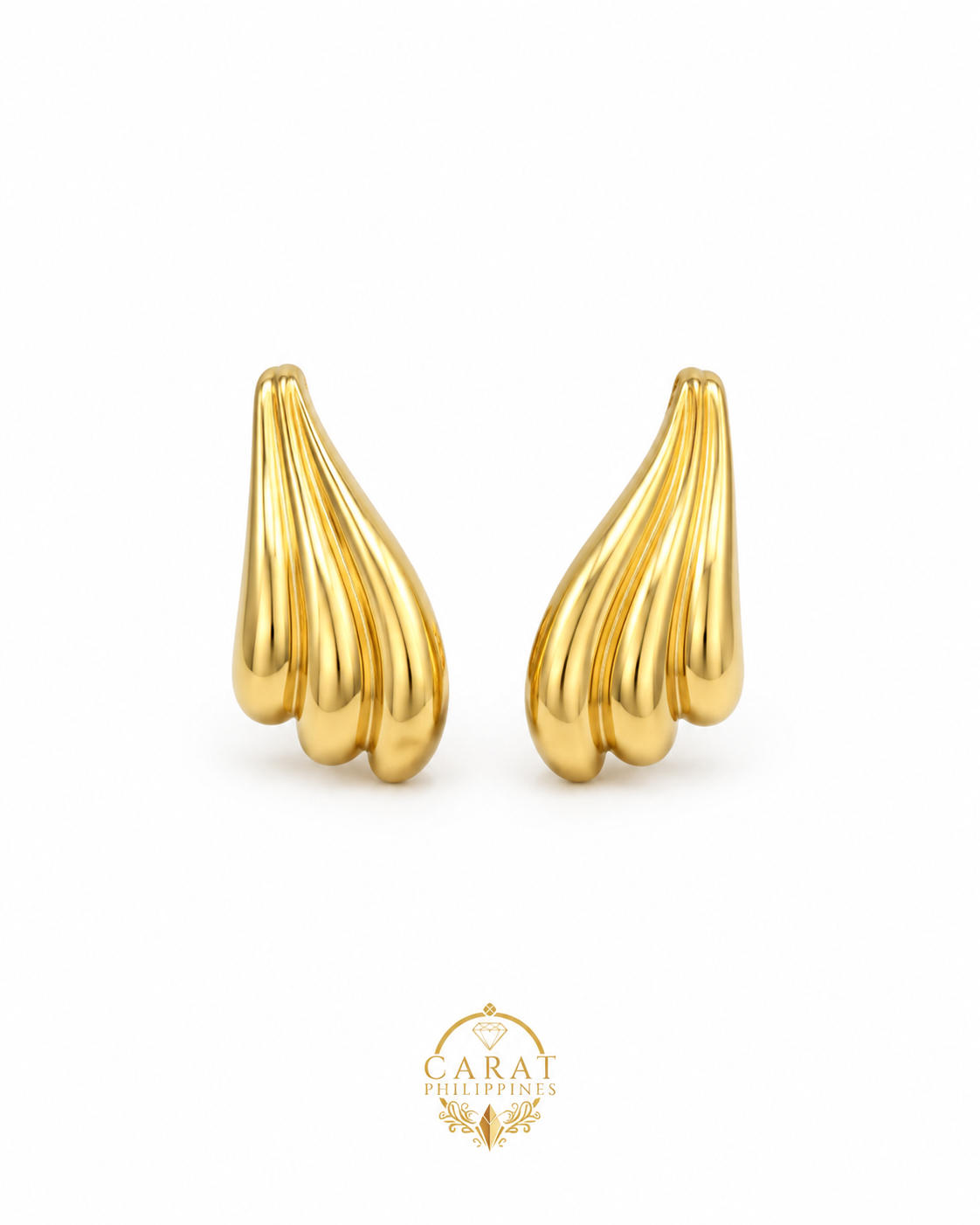 14K Sculpted Gold Fashion Earrings