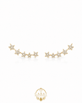5-Star Diamond Ear Climbers in 14K Yellow Gold