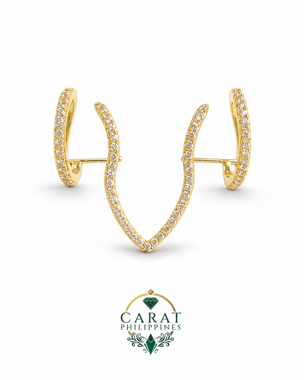 14K Yellow Gold Natural Diamond Ear Jacket Earrings – 0.32 CTW