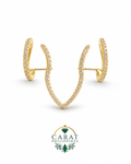 14K Yellow Gold Natural Diamond Ear Jacket Earrings – 0.32 CTW