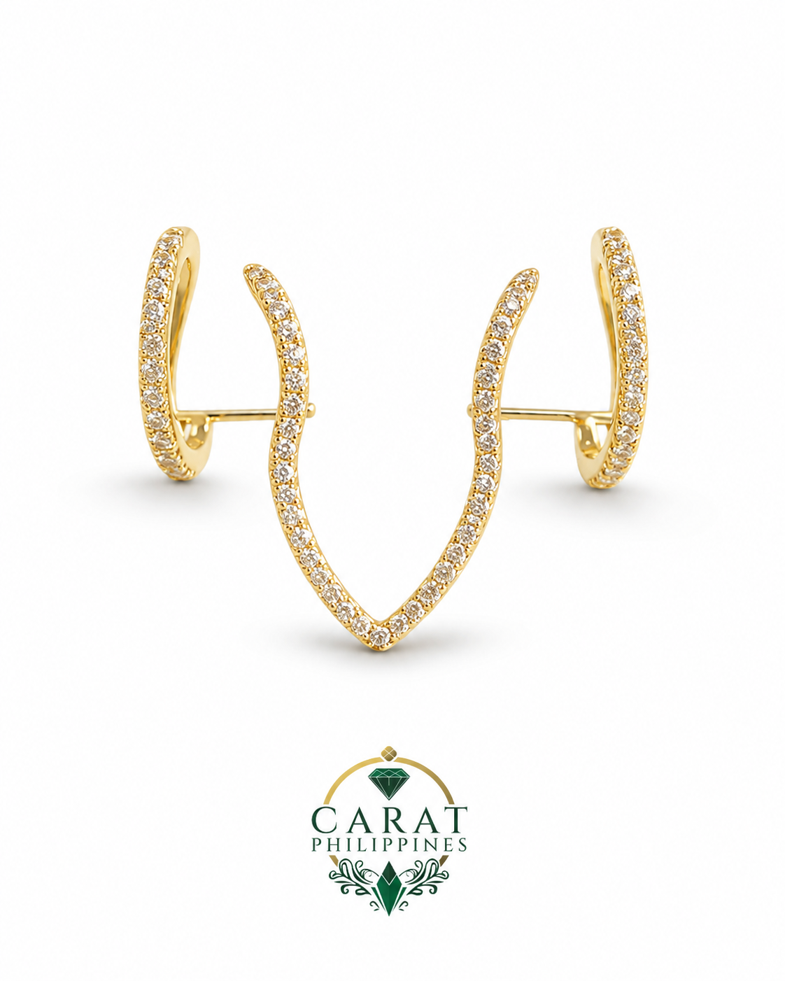 14K Yellow Gold Natural Diamond Ear Jacket Earrings – 0.32 CTW