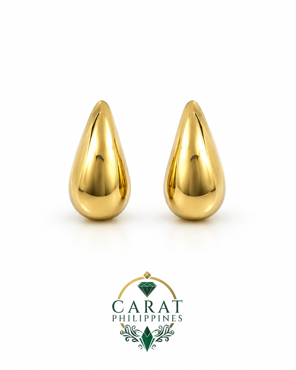 Chunky Drop Earrings  14K Yellow Gold