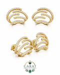 Maze Diamond Earrings in 14K Yellow Gold – 0.60 CTW Natural Diamonds