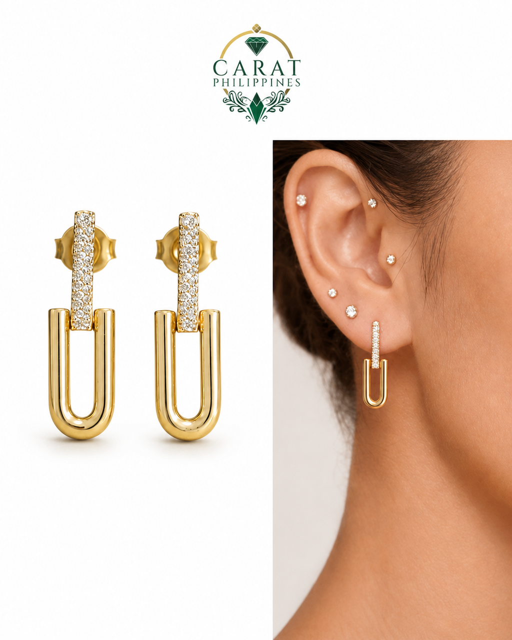 0.29 CTW Natural Diamond Fashion Drop Earrings in 14K Yellow Gold
