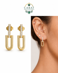 0.29 CTW Natural Diamond Fashion Drop Earrings in 14K Yellow Gold