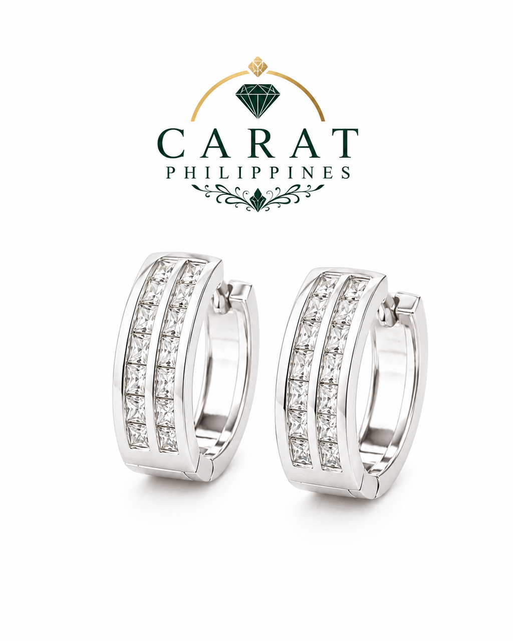 Natural Diamond Hoop Earrings
