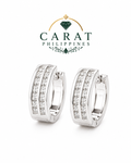 Natural Diamond Hoop Earrings