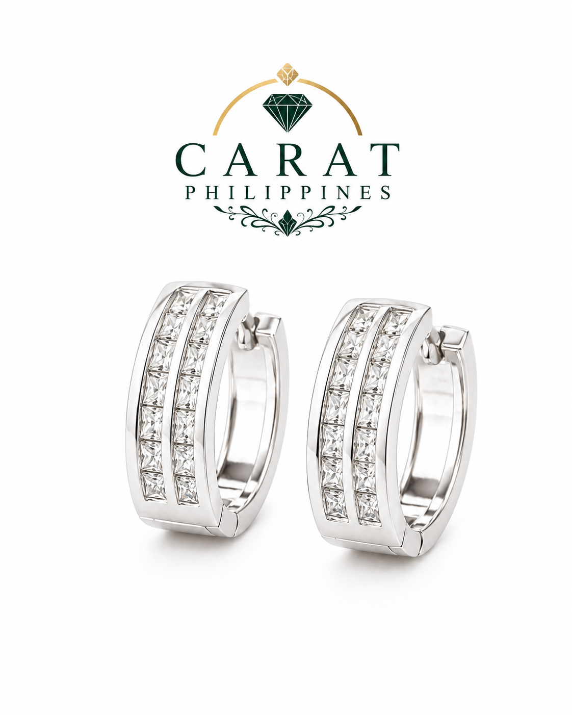 Natural Diamond Hoop Earrings