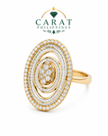 Natural Diamond Cocktail Ring in 18K Yellow Gold
