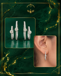 0.65 CTW Natural Diamond Hoop Earrings in 14K White Gold