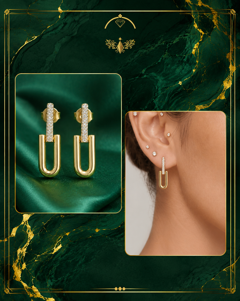 0.29 CTW Natural Diamond Fashion Drop Earrings in 14K Yellow Gold