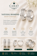 Natural Diamond Hoop Earrings