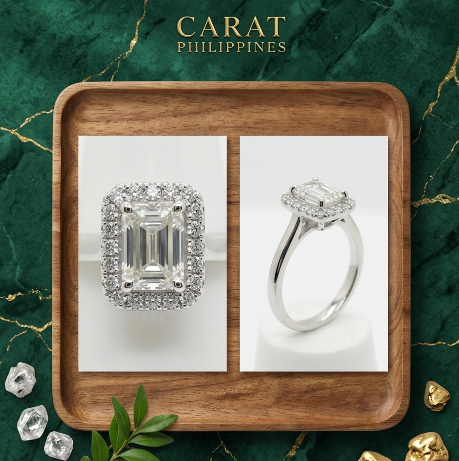 0.50 Carat Emerald Cut Natural Diamond Ring