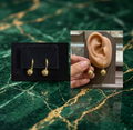 14K Yellow Gold Dangling Ball Earrings