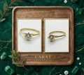 0.40 Carat Round Diamond Solitaire Ring in 18K Yellow Gold with GIA