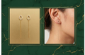The Pear Pavé Threader Earrings