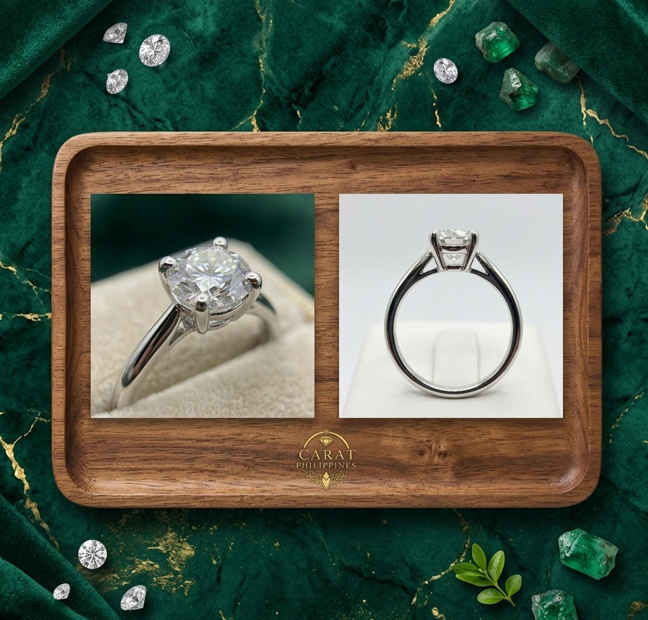 .80 Carat Round Cut Natural Diamond Solitaire Ring in 18K White Gold