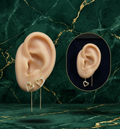 14K Yellow Gold 0.21ctw Diamond Heart Threader Earrings