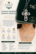 Natural Diamond Ribbon Pendant Necklace in 14K White Gold